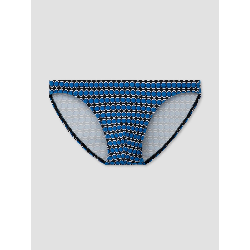 Blue Geo Dot | Micro Swim Brief