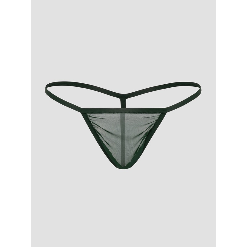 Pine | Mesh T-Back Thong