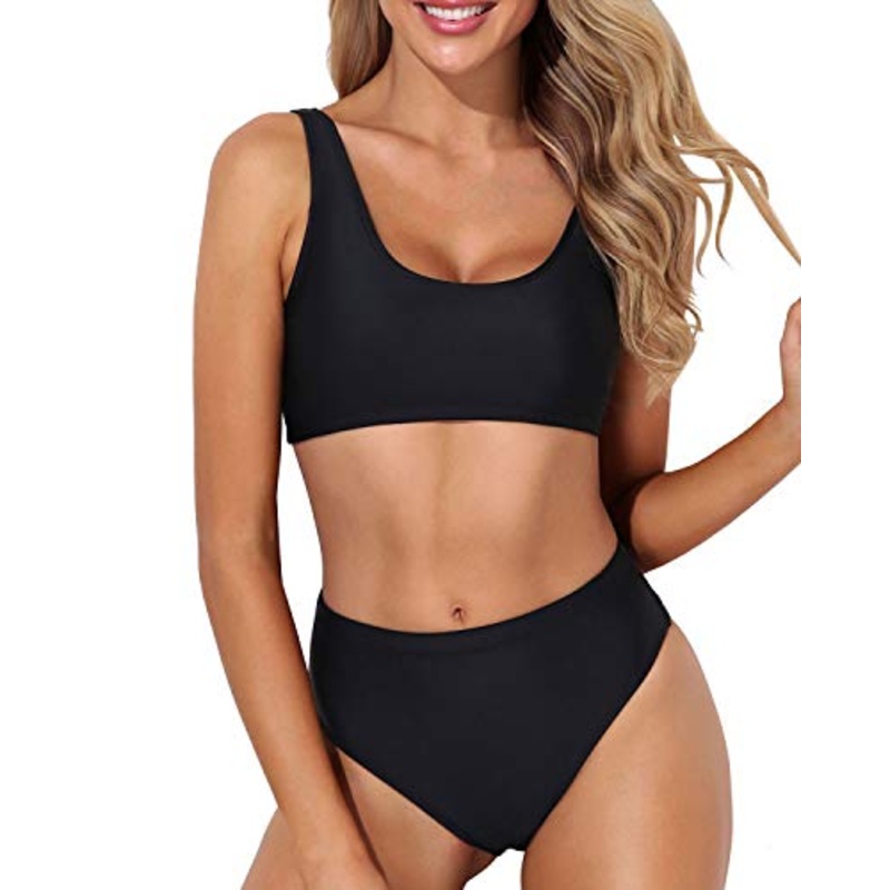 Two Piece Bikini Set For Women Sports Two Piece Bikini For Women-Black