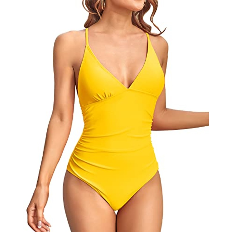 Feminine Charm Swimsuits Maximum Freedom For Women-Neon Yellow