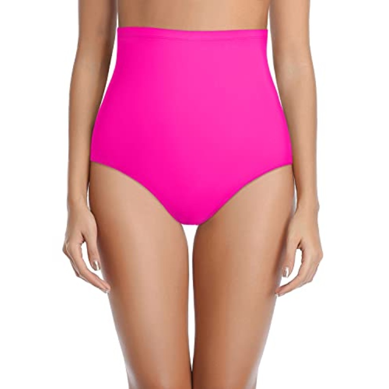 Confidence-Boosting High Waisted Swimsuit Bottoms For Women-Neon Pink