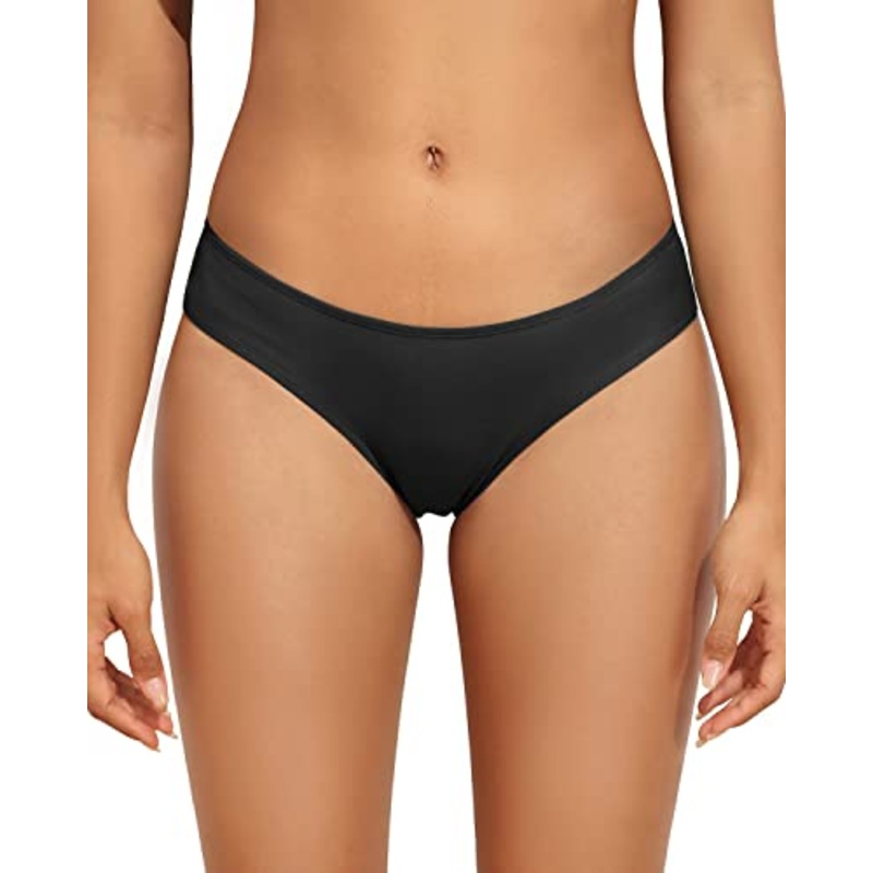 Full Coverage Bathing Suit Bottom For Women-Black