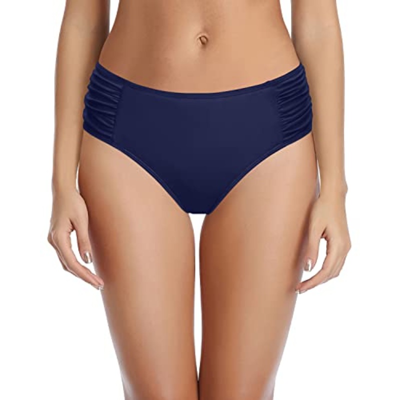 Stylish Women's Full Coverage Seamless Bikini Bottoms-Navy Blue