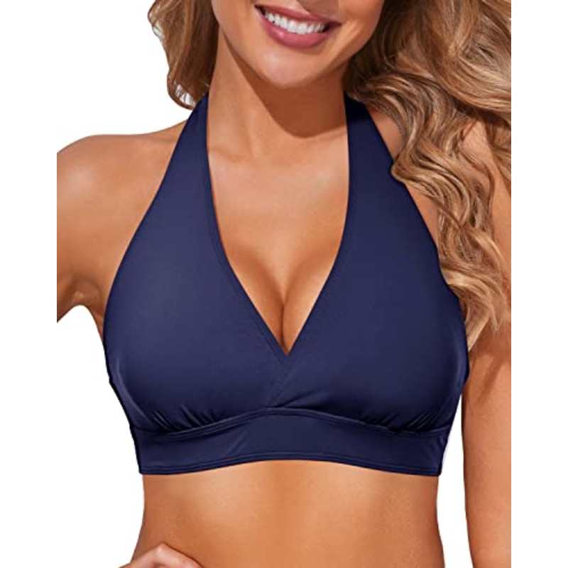 Swimsuit Top Only Women's Halter Push Up Bikini Top