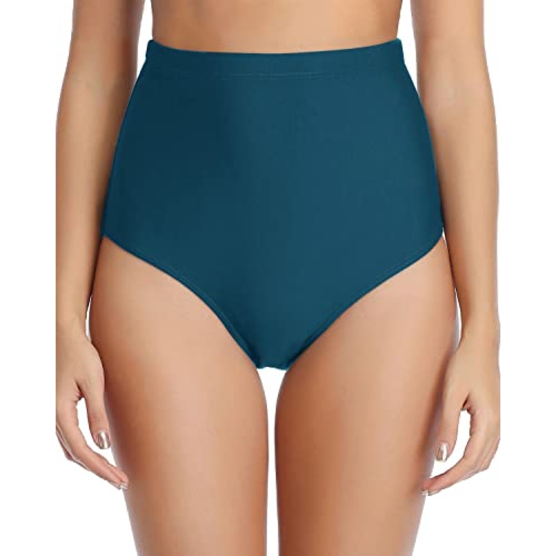 Women Retro High Waisted Bikini Bottoms Tummy Control Swimsuit Bottoms