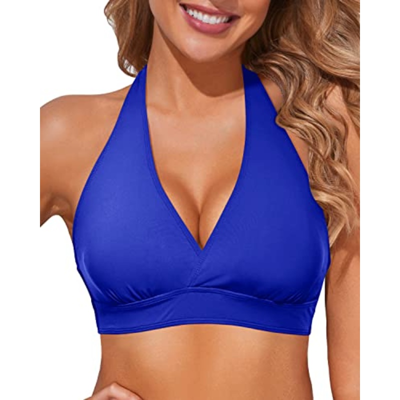 Women's Push Up Swimsuit Top Only Halter Bikini Top