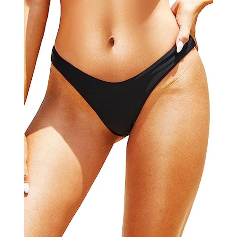Brazilian Cut Bathing Suit Bottom Cheeky Low Rise Bikini Bottoms for Women
