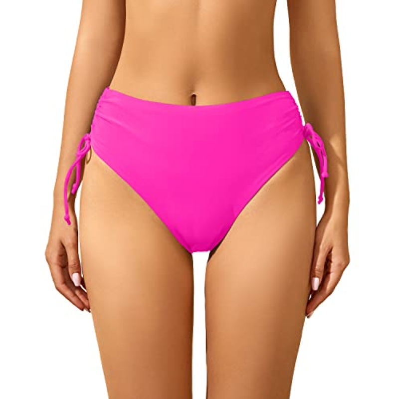 Flattering High Waisted Bikini Bottom Women's Full Coverage High Cut Bottom