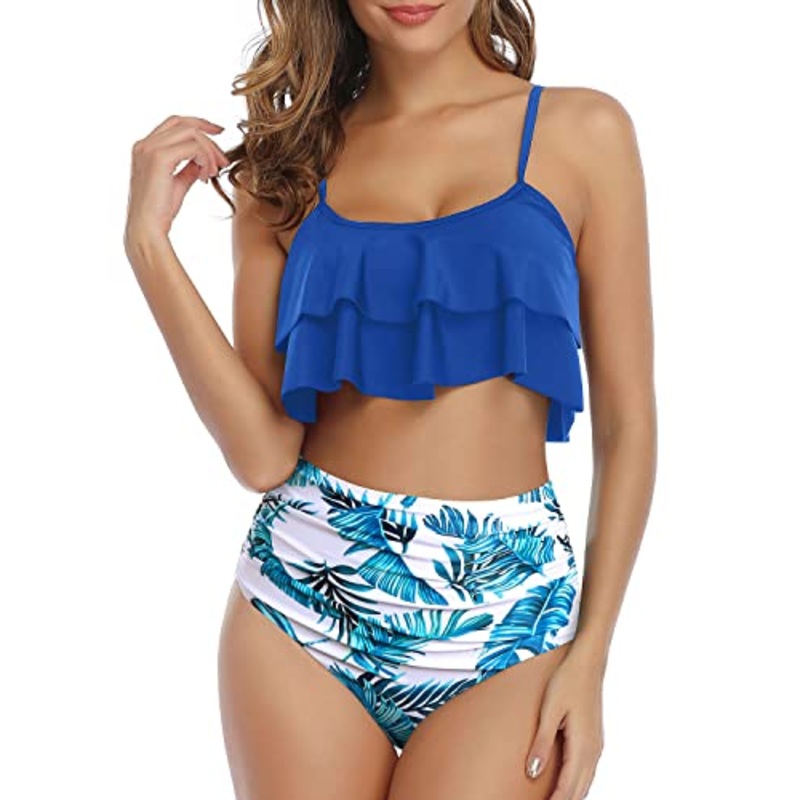 Flattering High Waisted Bikini Women's Two Piece Swimsuit
