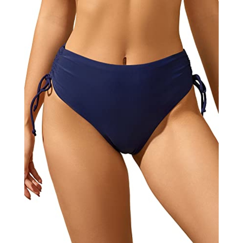 Stylish High Cut Swimwear Bottom Full Coverage High Cut Bikini Bottom for Women