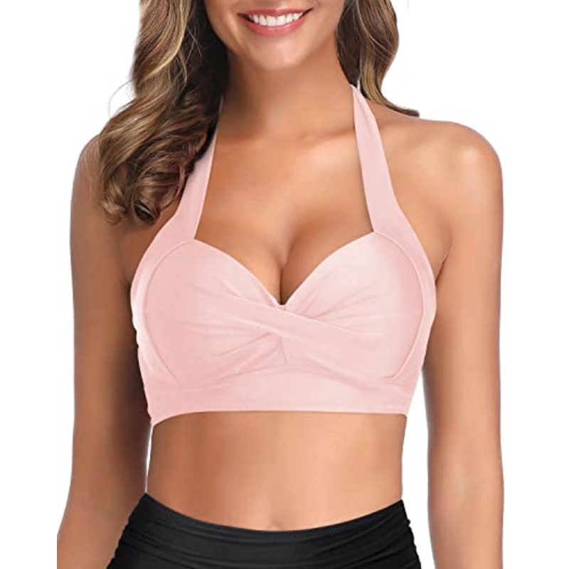 Women's Adjustable Self-tie Swimsuit Halter Neck Bathing Suit