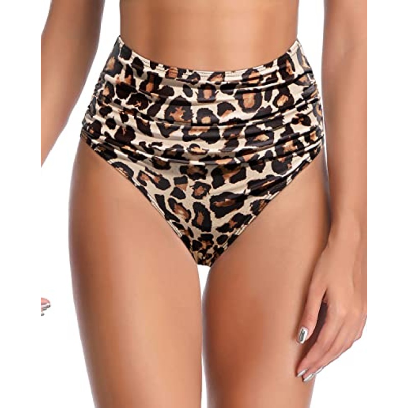 Women's High Waisted Bikini Bottom Full Coverage Retro Swimusuit Bottom