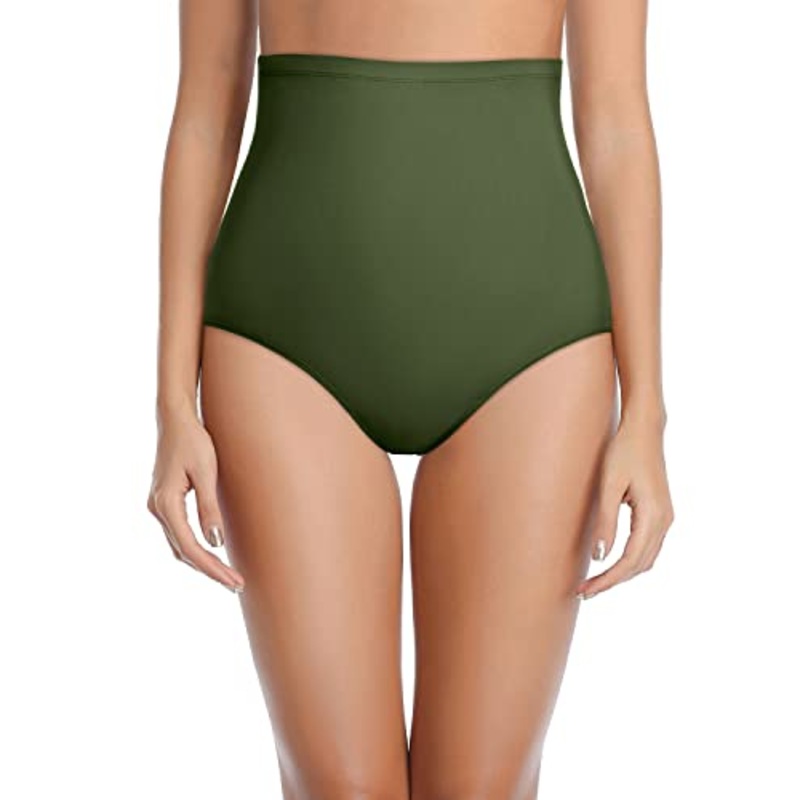 Women's High Waisted Swim Bottoms Full Coverage Tummy Control Swimsuit Bottom
