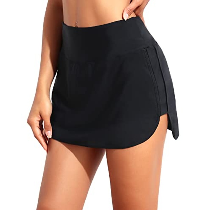 Women's High Waisted Swimsuit Bottom Long Skirted Swim Bottom for Modest Coverage