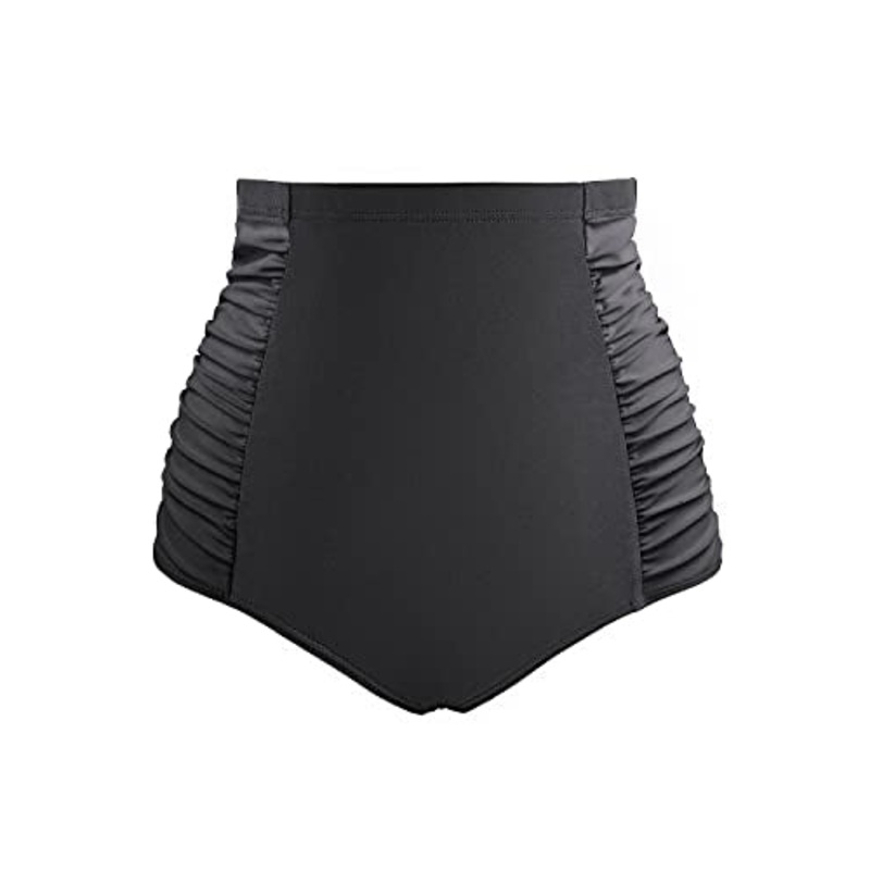 Women's High Waisted Swimsuit Bottom Tummy Control Ruched Bikini Bottom
