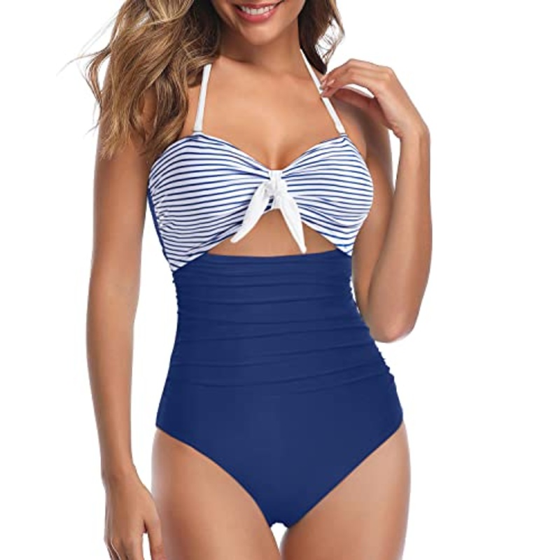 Women Sexy CutoutOne PieceSwimsuits Tummy ControlHigh Waisted Bathing Suit