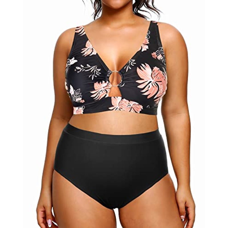 O Ring Cutout One Piece Tummy Control Swimsuits
