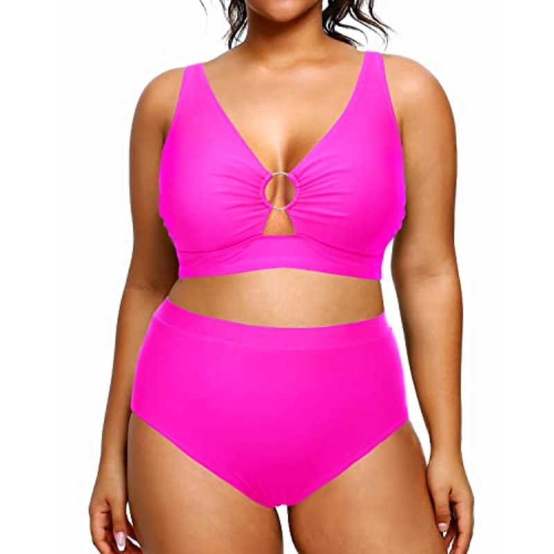 Two Piece O Ring Cutout Swimsuits