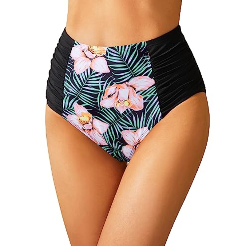 Full Coverage High Waisted Swimsuit Bottoms