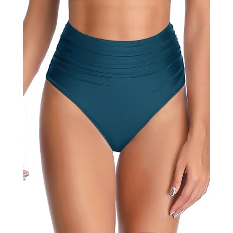Full Coverage Retro Tummy Control Bikini Bottom