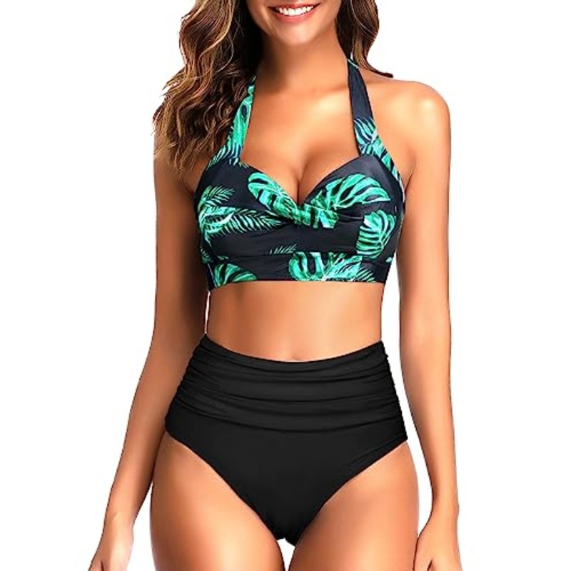 Halter Two Piece Vintage Swimsuits
