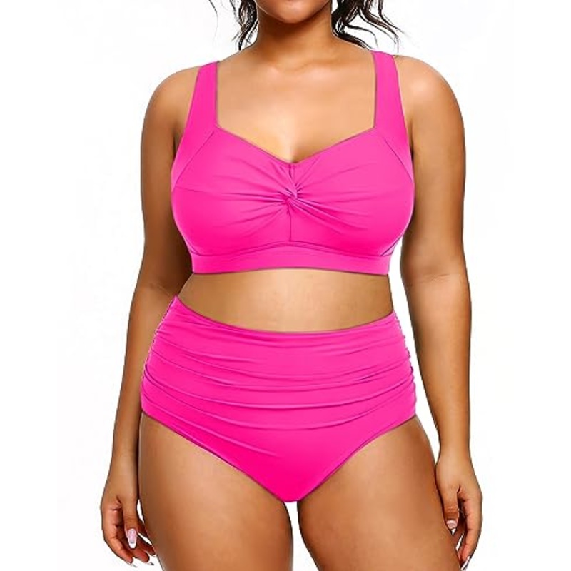High Waist Swimsuits Plus Size Bikini Set