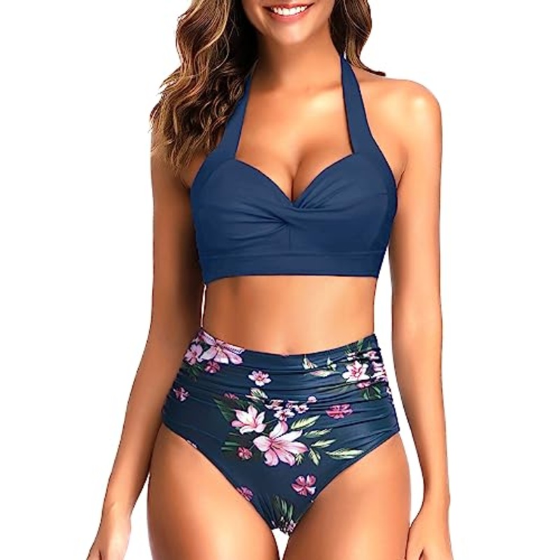 High Waist Two Piece Vintage Swimsuits