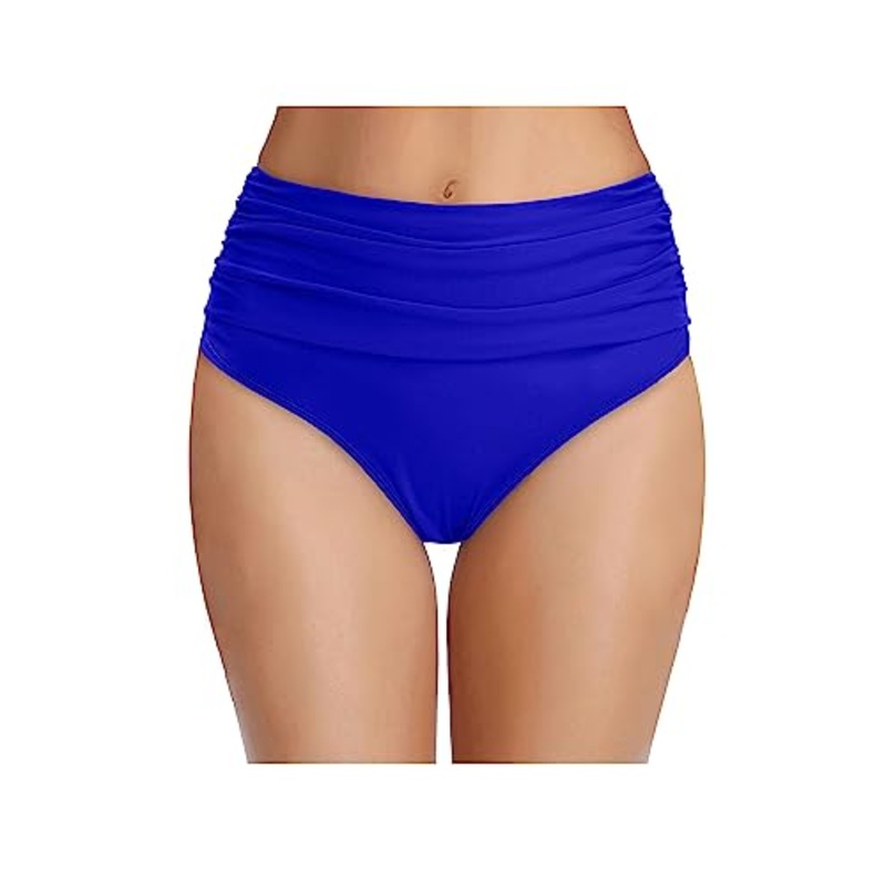 High Waisted Bikini Bottom Ruched Swim Bottoms