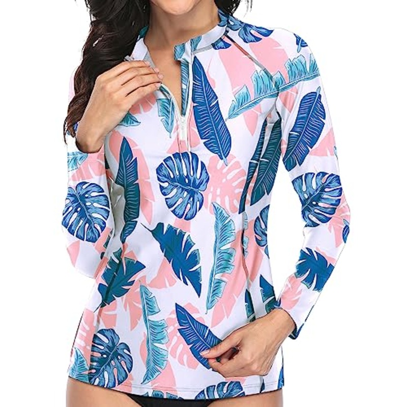 Long Sleeved Swimsuit Rash Guard Shirt Tops