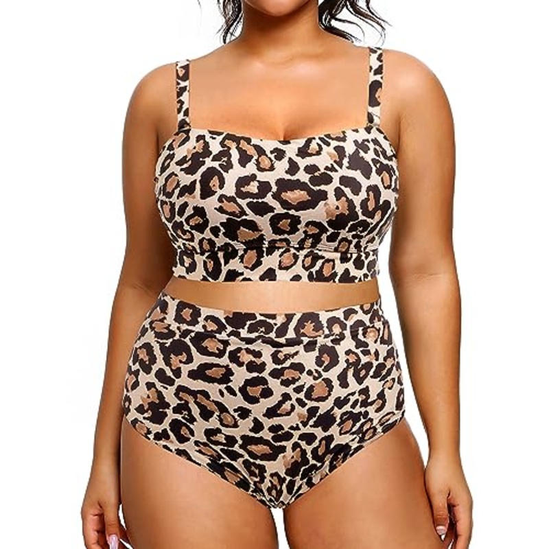 Plus Size Two Piece Bandeau Swimsuit