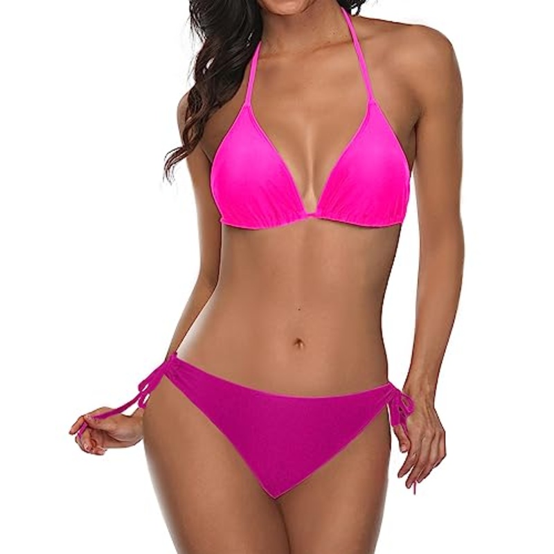 Tie Side Swimsuit Triangle Bikini Sets