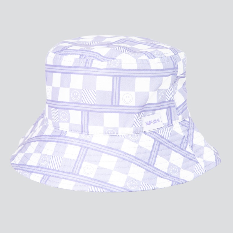 Kids Smiley Checker Bucket Hat