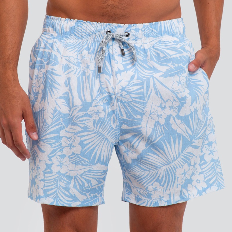 Light Blue Vintage Volley Swim Shorts