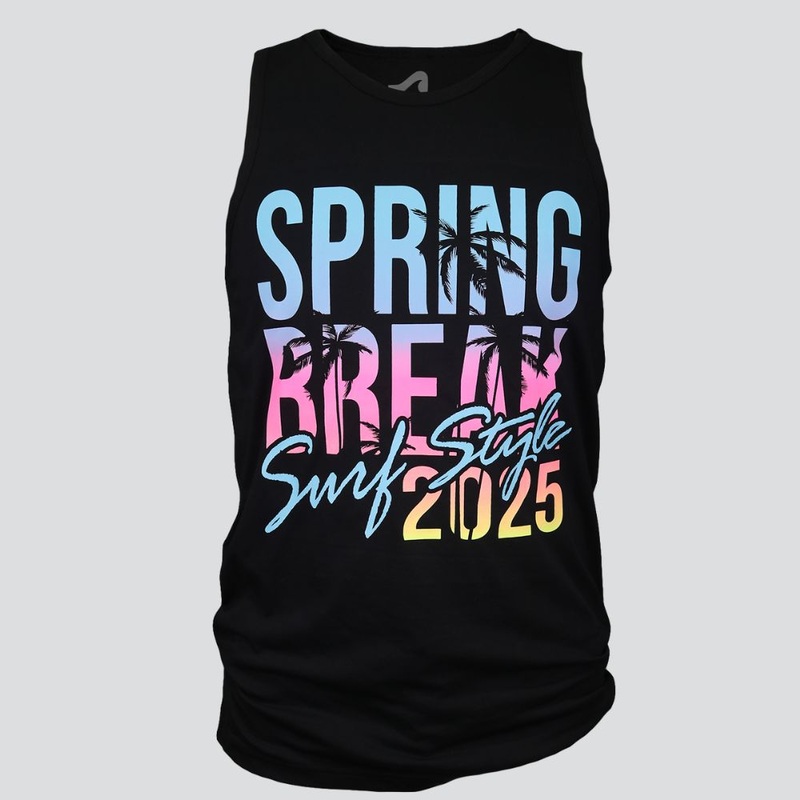 Pastel Neon Palms Basic Tank Top