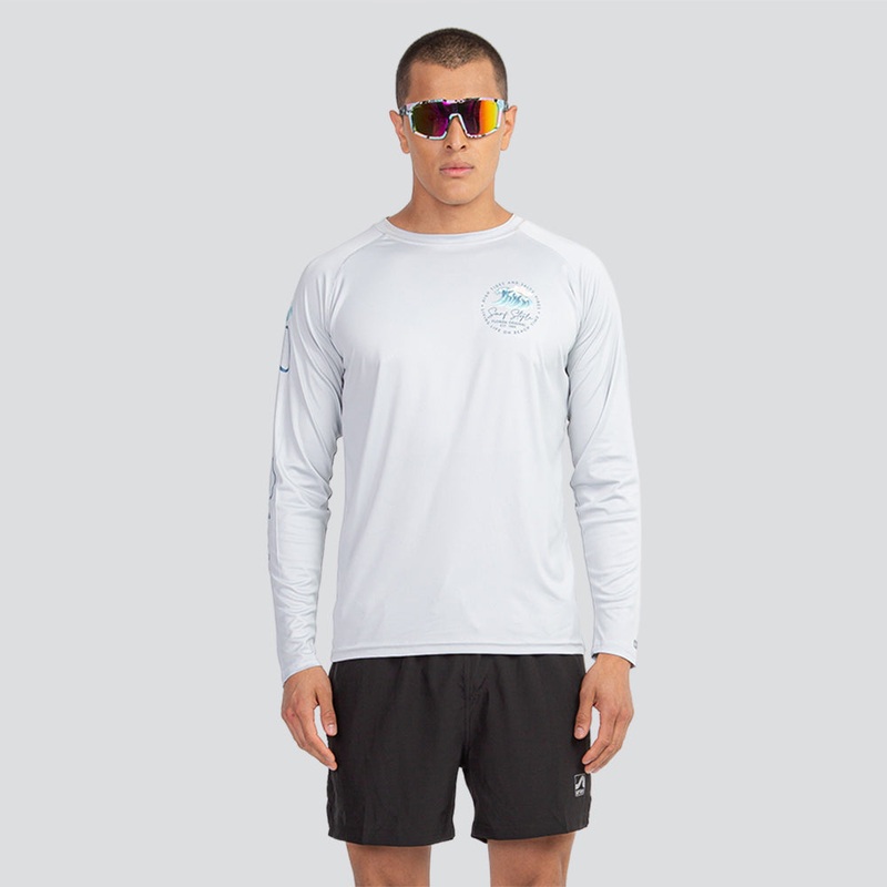 Pastel Wave Performance Long-Sleeved Tee