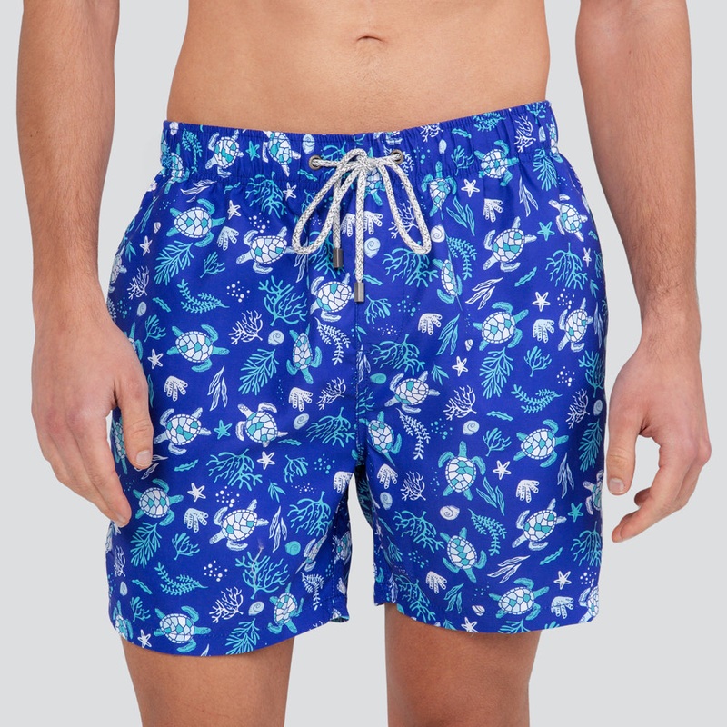Turtle Printed Volley Swim Trunk