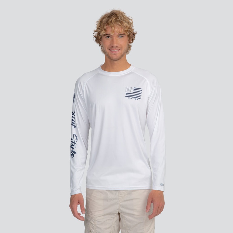Vertical Flag Performance Long-Sleeved Tee