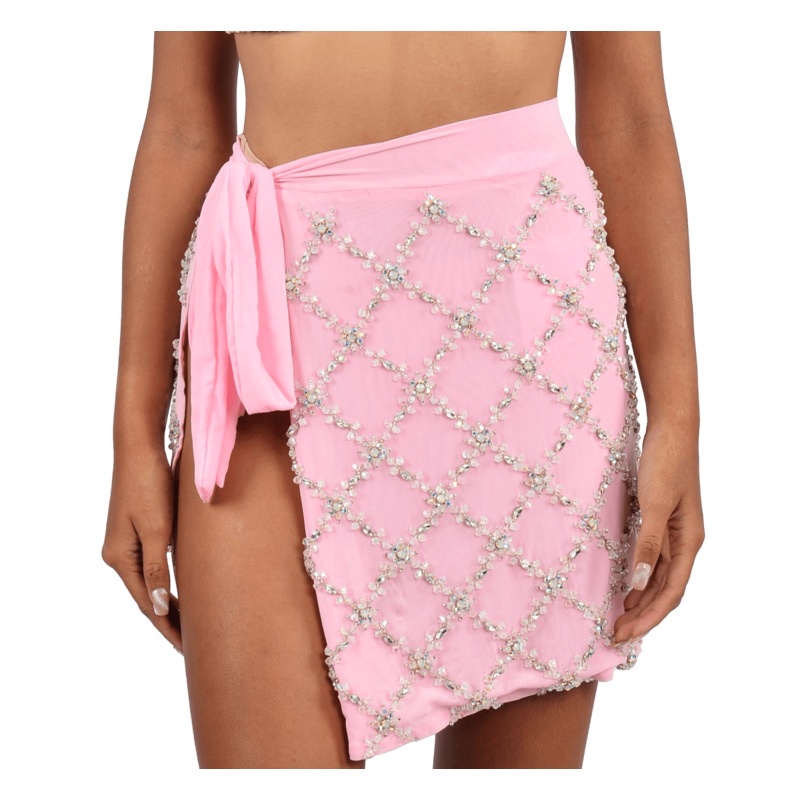Elani Self Tie Lightweight Sarong Pink