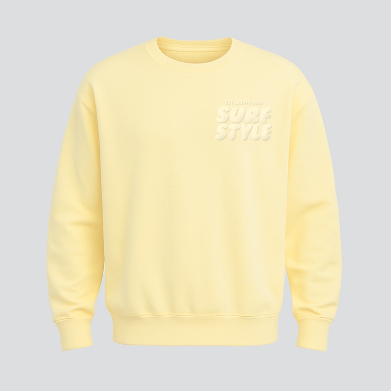 Puff Tone On Tone Garment Dye Crewneck Sweatshirt