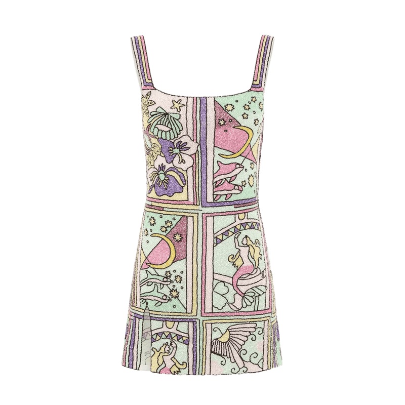 Talia Hand Beaded Multi-Coloured Crystal Party Dress