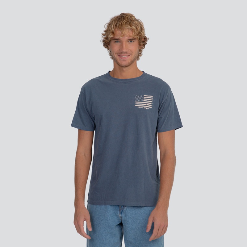 Vertical Flag Garment Dye T-Shirt