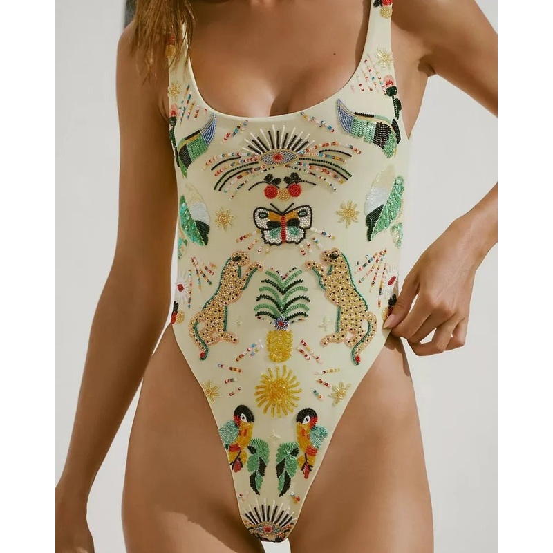 Willow Hand Embroidered Swimsuit