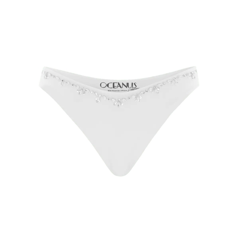 Aaliyah Hand Embroidered Crystals Bikini Bottom