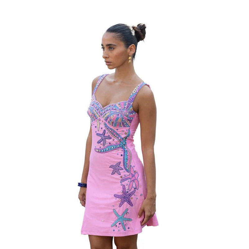 Crescent Shell Mini Dress