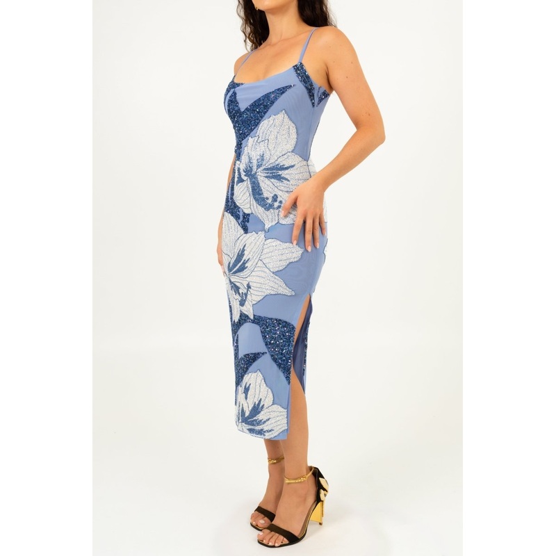 Delilah Beaded Dress Oceanus x By Poppy