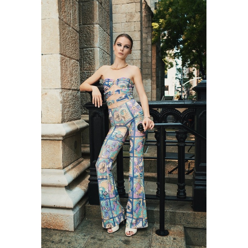 Eden Flattering Glitter Lurex Multi-Coloured Jumpsuit