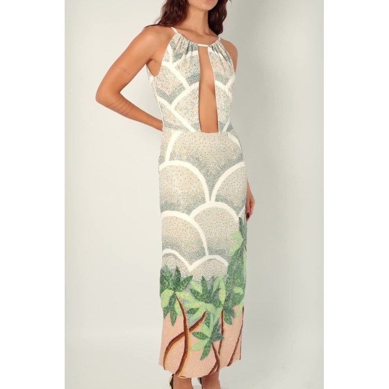Scallop Hand Beaded Dress