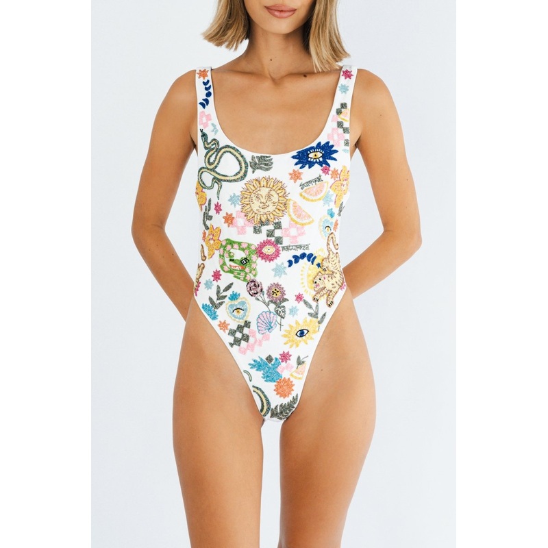 Sunny Snake Beaded Swimsuit