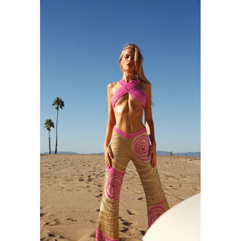 Thalia Rose Co-ord Beaded Trousers - Daphne x Oceanus