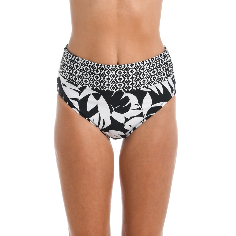 24th & Ocean Antigua Leaf Mid Waist Spliced Bottom *FINAL SALE*